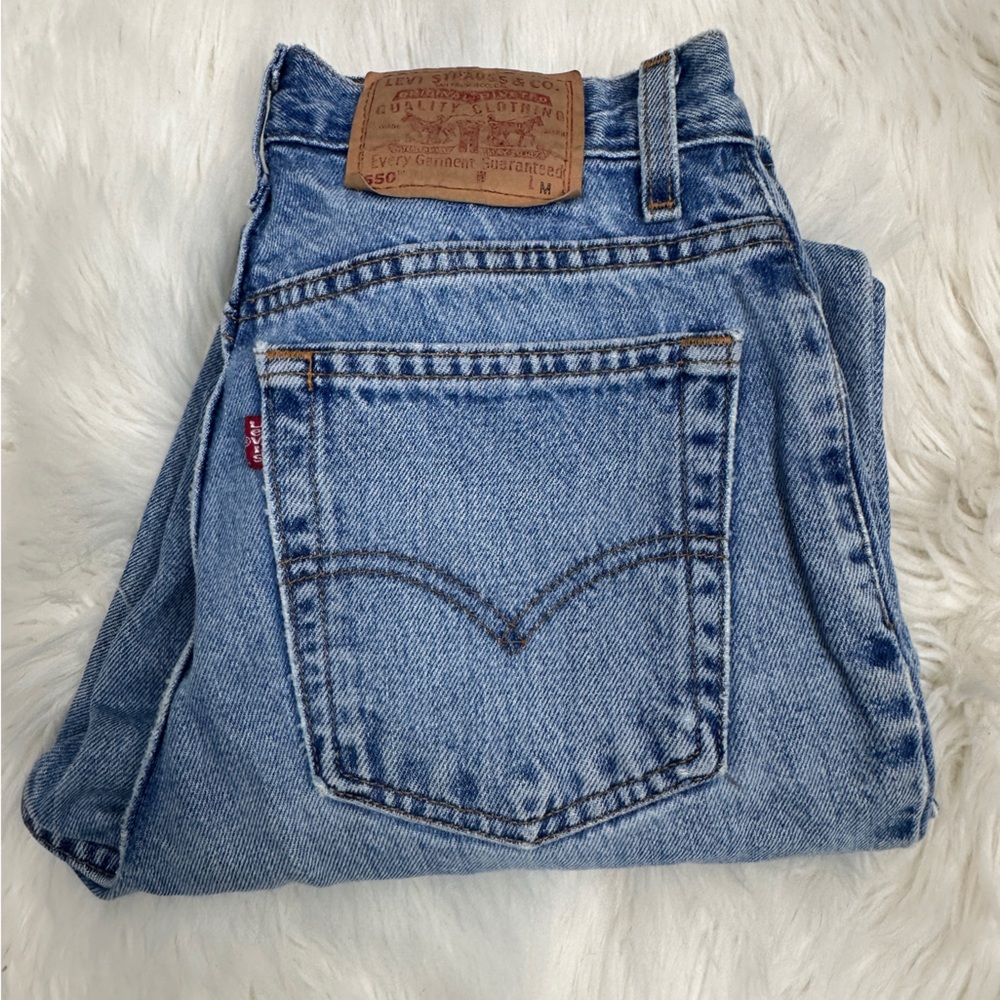 Vintage Levis 550 High Waisted Tapered Leg Denim 90s Jeans Size 8 Misses